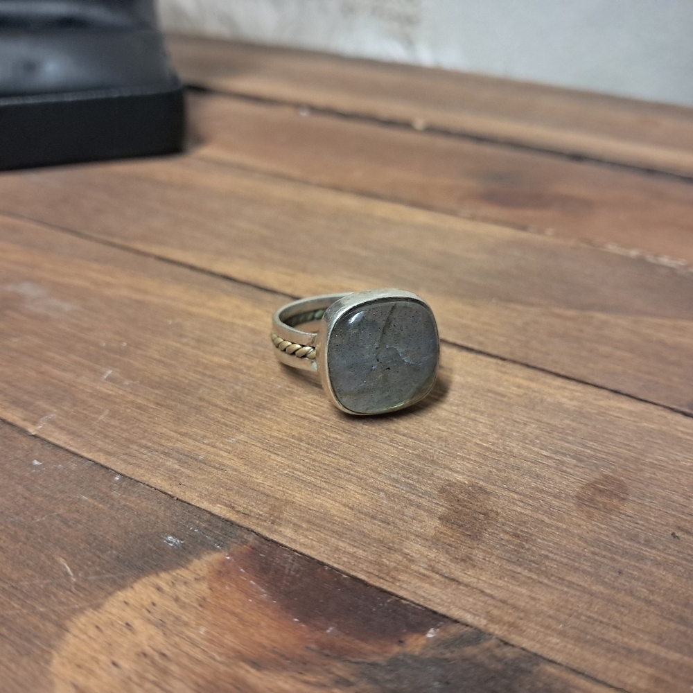 Vintage 925 Sterling Silver Moonstone Ring - Picture 9 of 9